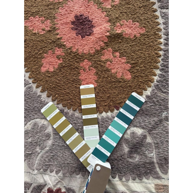 Textile Samarkand Suzani Tablecloth — Boho Textile For Sale - Image 7 of 8