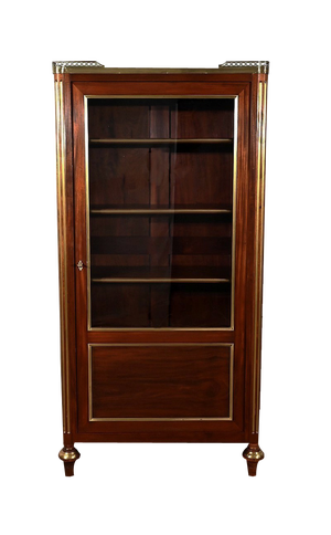Small Mahogany Showcase in Louis XVI Style, Late 19th Century
