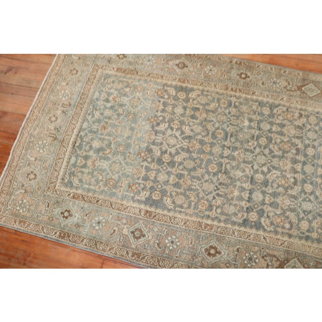 Antique Soft Green Malayer Rug - 3'9" x 6'3" For Sale In New York - Image 6 of 7