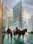 1990s "Flatiron Building, New York" Oil Painting by Richard Schwarz, Signed & Dated 1995 For Sale - Image 5 of 8