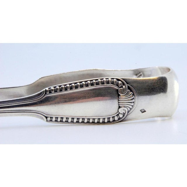 Sugar Tongs in Embossed Silver with Crimped and Gummed Ends For Sale - Image 3 of 10