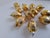 Vintage Czechoslovakian Hand-Painted Golden Glass Christmas Ornaments, 1970, Set of 12 For Sale - Image 4 of 12