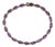 8.70ctw Amethyts Tennis Bracelet 18k Yellow Gold 7.5" 4.2mm For Sale