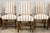 French Late 19th Century French Louis XIII Dining Chairs in Blue Striped Jacquard, Set of 12 For Sale - Image 3 of 18