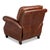 Brown English Club Leather Recliner in Chestnut Brown For Sale - Image 8 of 11