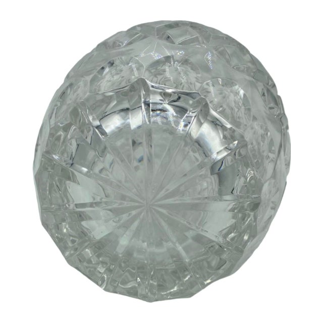 Mid 20th Century Vintage Crystal Decanter with Bottle Stopper For Sale - Image 5 of 12