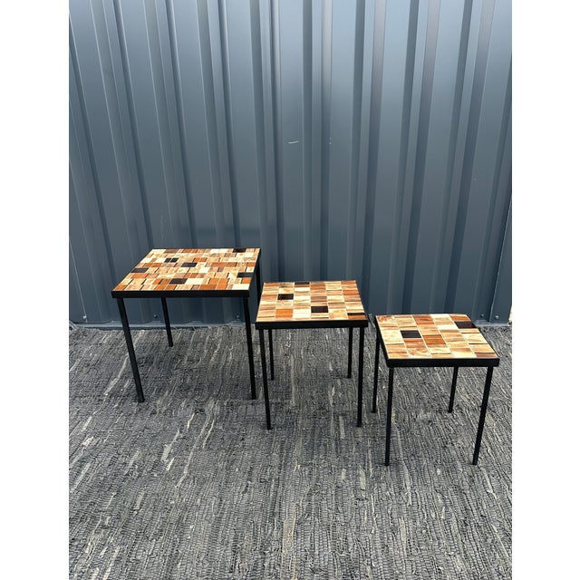 Vintage Nesting Tables by Mado Jolain, 1960s, Set of 3 For Sale - Image 13 of 18
