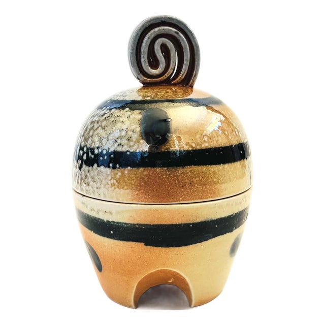 Postmodern Studio Pottery Container For Sale
