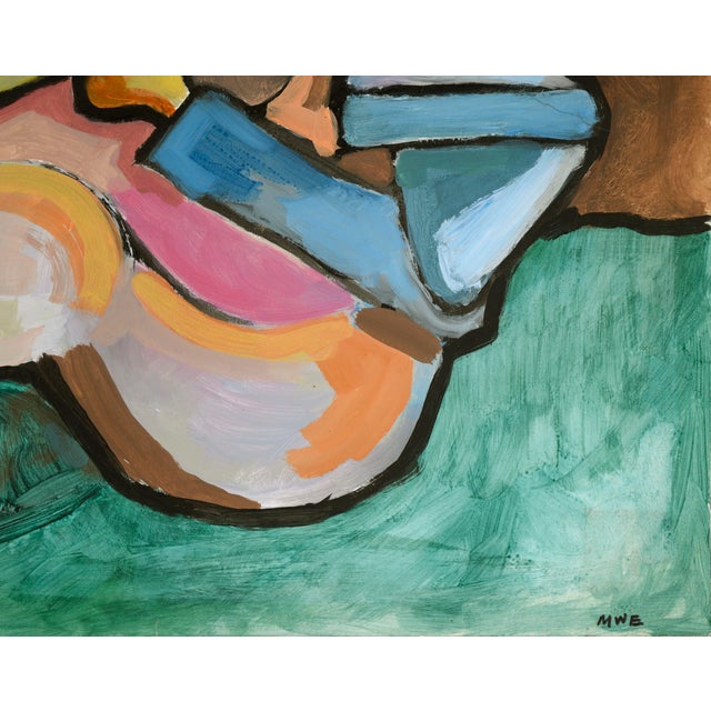 Blonde Triple Flute Player - Abstract Expressionist Oil Painting by Michael Eggleston For Sale - Image 4 of 8
