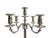 1940s Large Empire Silverplated Brass Five-Arm Candelabras, 1940s, Set of 2 For Sale - Image 5 of 14