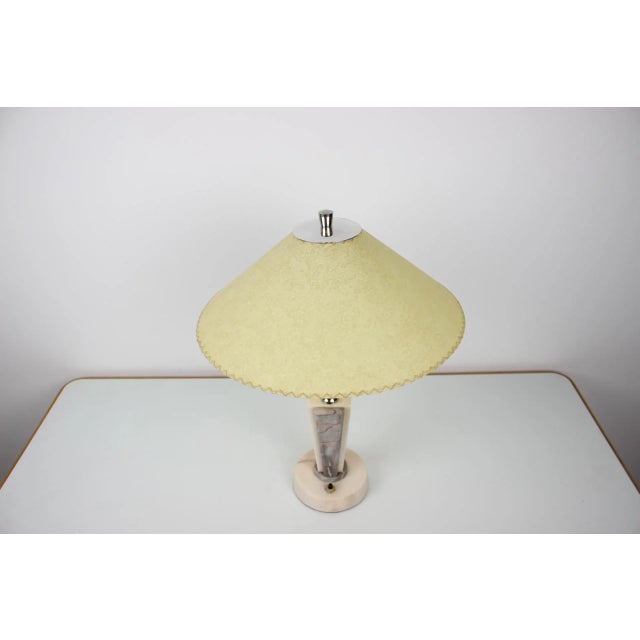 Marble Table Lamp from Kámen Praha, 1950s For Sale - Image 4 of 12