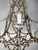 French Provençal Painted Iron Chandelier With Wooden Bead Garlands For Sale - Image 4 of 6