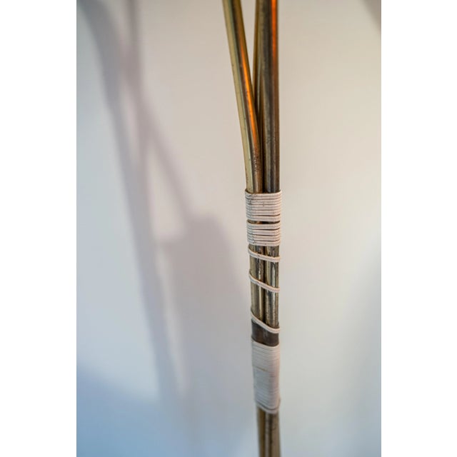 Adjustable 3-Light Floor Lamp in Green, Yellow and Orange Glass and Brass by Bruno Gatta for Stilnovo, 1950s For Sale - Image 6 of 10