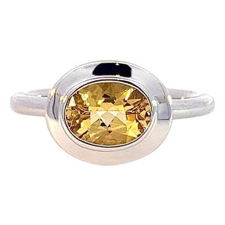 Natural Sapphire Ring 6.5 14k W Gold 1.09 Cts Certified For Sale
