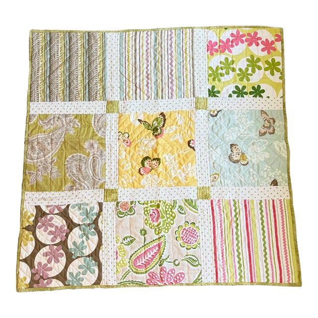 Vintage Piedmont Quilters Guild Garden Patchwork Quilt | Cottage Summer Throw For Sale