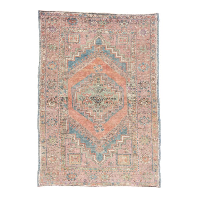 Vintage Turkish Oushak Rug, 04'03 X 06'00 For Sale