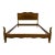 Vintage Full Size French Provincial Solid Oak Bed For Sale