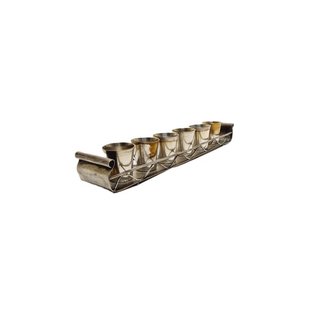 Silver Postmodern Liquor Set from Imago Artis, Poland, 1970s, Set of 7 For Sale - Image 8 of 14