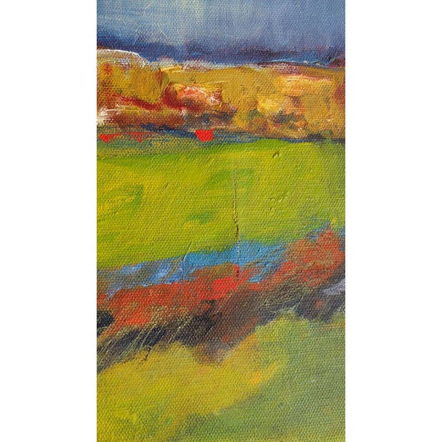 Contemporary Late 20th Century Impressionist Landscape W Trees Oil Painting Patrica Montgomery For Sale - Image 3 of 4