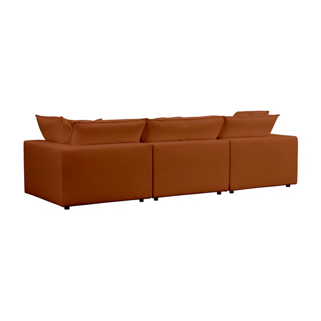2020s Cali Rust Performance Fabric Modular Sofa For Sale - Image 5 of 6