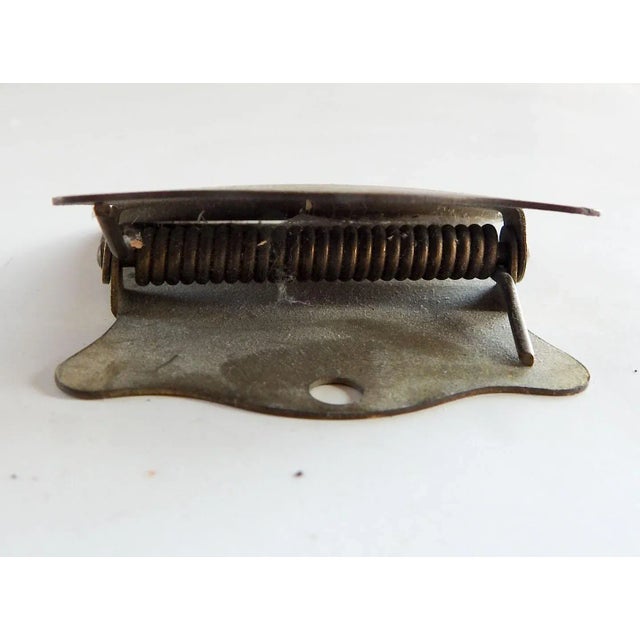 Antique Brass Advertising Paper Bill Clip Stockyards National Bank S Omaha For Sale - Image 4 of 5