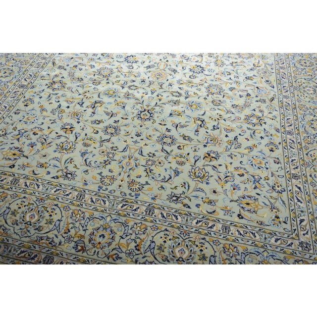 Hand-Knotted Kashan Cork Rug in Wool For Sale - Image 5 of 11