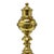 A pair of antique Federal style brass beehive andirons, dating to approximately 1920. These fireplace accessories feature...