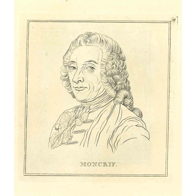 Baroque Thomas Holloway, Portrait of Moncrief, Original Etching, 1810 For Sale - Image 3 of 3