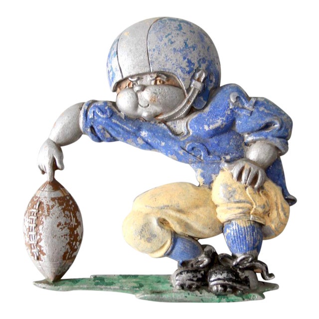 Vintage 1970s Metal Football Player Wall Art Chairish