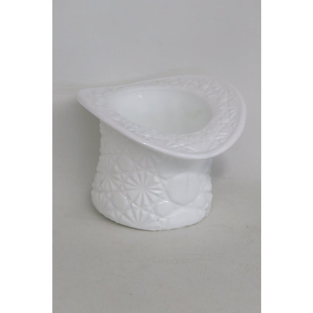 This lovely figural Top Hat Holder / Cup is made out of milk glass. This charming vintage piece could be used as small...