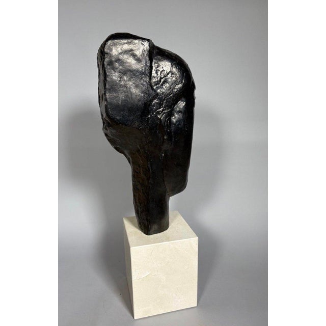 Black Amedeo Modigliani (1884-1920) Sculpture "Head of a Young Girl with Bangs" For Sale - Image 8 of 8
