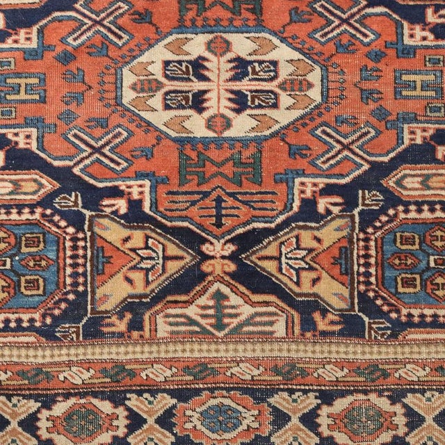 Handmade Wool Shirwan Rug For Sale - Image 5 of 9