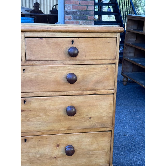 19th Century English Pine Chest of Drawers For Sale - Image 4 of 11