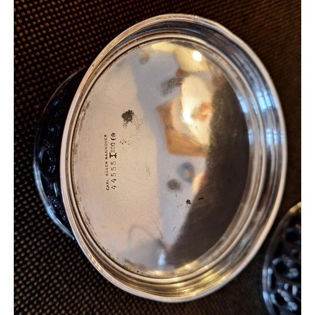 1930s German Bottle Stands in Silver by Koch & Bergfeld, 1930s, Set of 2 For Sale - Image 5 of 6