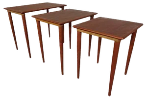 Danish Teak Nesting Tables, 1960s, Set of 3