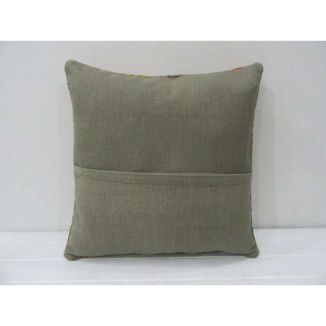 Contemporary Embroidered Kilim Pillow Cover For Sale - Image 3 of 4