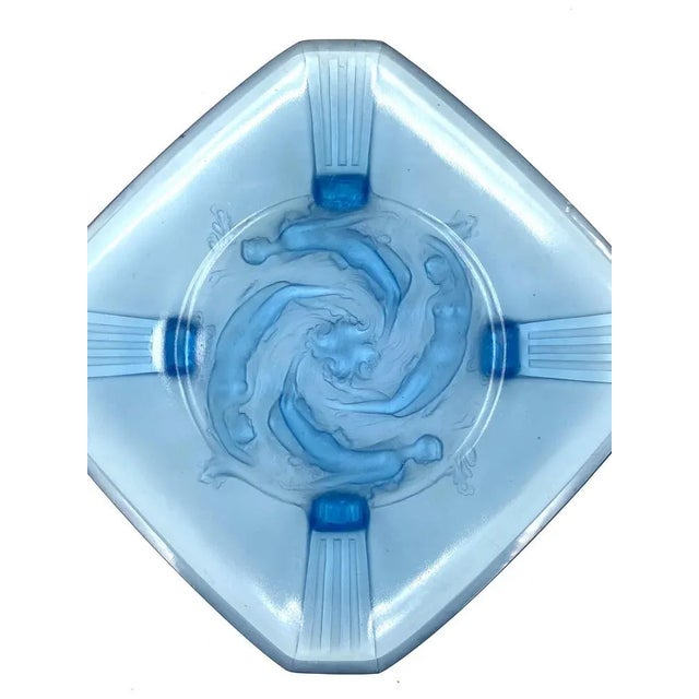 Large Molded Glass Naiads Dish from Verreries Des Hanots, France, 1930s For Sale - Image 10 of 18