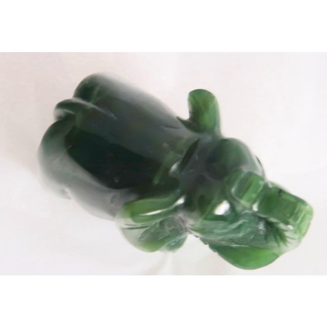 Jade Miniature Well-Carved Lucky Elephant Believed to Bring Happiness and Good Luck For Sale - Image 14 of 18
