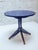 Postmodern Navy Blue Lacquered Wood Pedestal Side Table, 1980s For Sale - Image 10 of 14