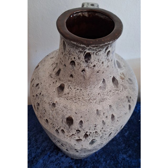 Large Vintage German Ceramic Vase with Grey Glaze, 1970s For Sale - Image 4 of 6