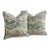 Decorative Throw Pillows in Robert Allen Watercolor Ikat Jacquard Fabric, a Pair For Sale