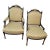 Two Napoleon III Style Gilt Ebonized Parlor Chairs For Sale