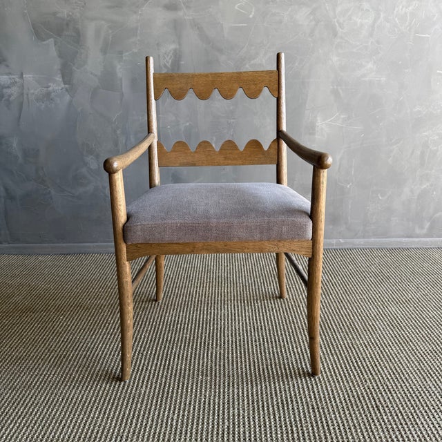 Size 22.5" w x 21" d x 35.5"h Arm Height 25" Seat Height 20" Back height at center 33.5" A beautifully crafted dining...