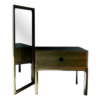 Oak Chest of Drawers with Wall Mirror by Aksel Kjersgaard for Odder Møbelfabrik, Denmark, 1960s, Set of 2 For Sale