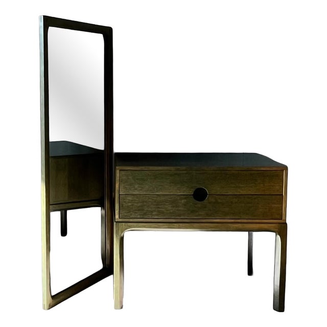 Oak Chest of Drawers with Wall Mirror by Aksel Kjersgaard for Odder Møbelfabrik, Denmark, 1960s, Set of 2 For Sale