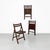 Folding chairs, Italian modernism, solid teak wood, ca. 1960. Set of three folding chairs, with solid teak wood frame,...