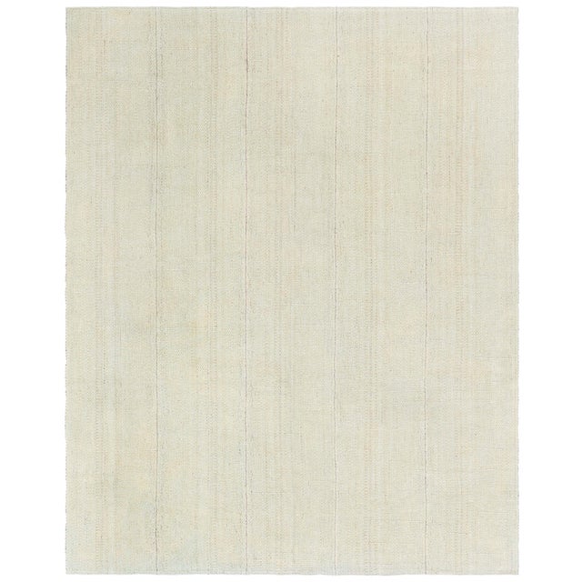 Contemporary Very Light Green Flat Weave Rug by Doris Leslie Blau For Sale
