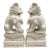 Vintage Crackle-Glazed Ceramic Foo Dog Guardian Statues For Sale