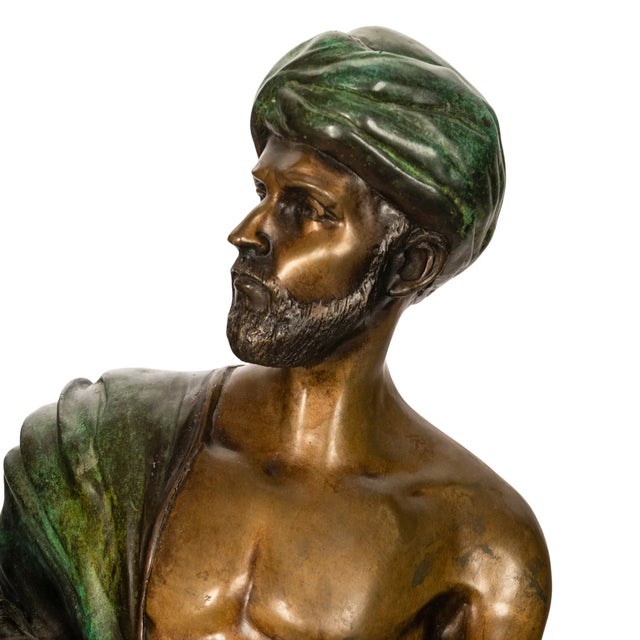 1910s Franz Bergmann Franz Bergmann Orientalist Arab Female Group Cold Painted Bronze Signed For Sale - Image 11 of 13