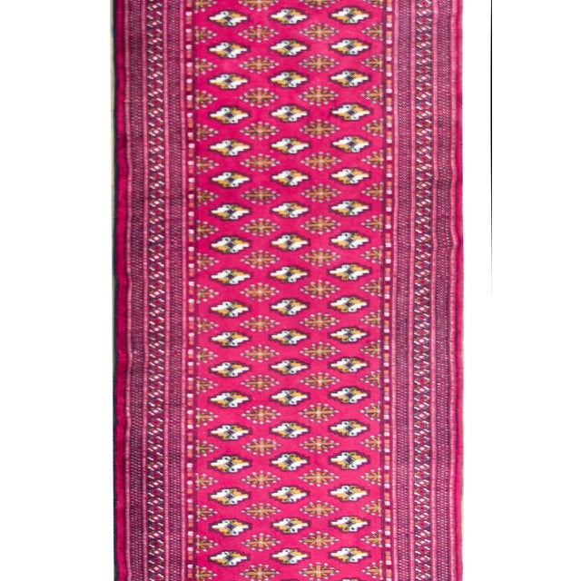 Textile Vintage Persian Turkman Rug For Sale - Image 7 of 16